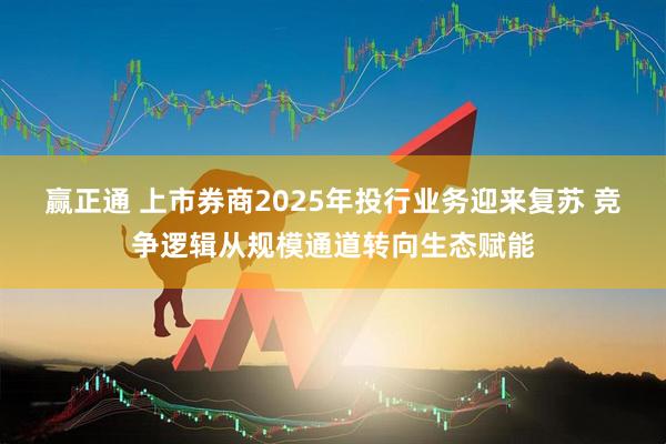 赢正通 上市券商2025年投行业务迎来复苏 竞争逻辑从规模通道转向生态赋能