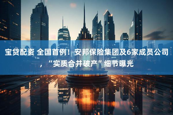 宝贷配资 全国首例！安邦保险集团及6家成员公司，“实质合并破产”细节曝光