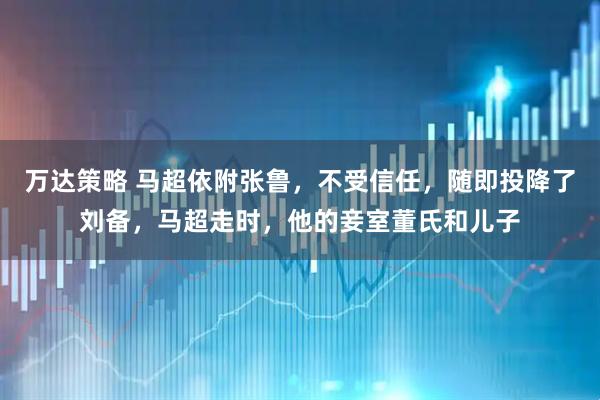万达策略 马超依附张鲁，不受信任，随即投降了刘备，马超走时，他的妾室董氏和儿子